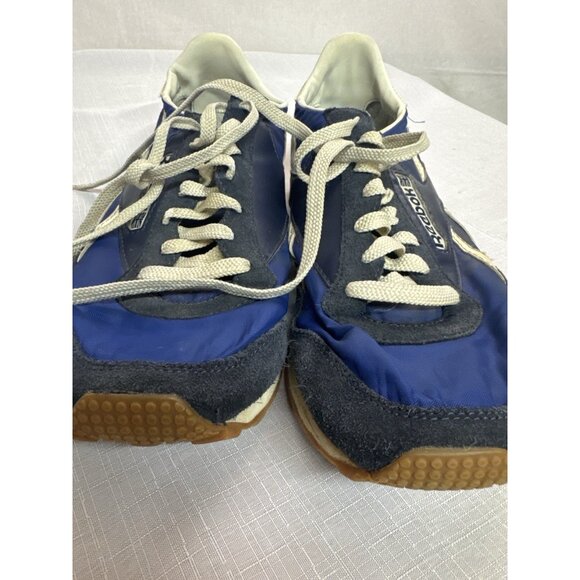 Vintage Reebok Classic Nylon Suede Blue Gum Sole Sneakers Mens 11.5 Collector - Picture 3 of 16